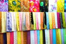 Colourful Fabrics Royalty Free Stock Photography