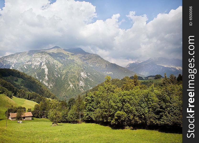 Italian mountains in a landscape of Val Brembana. Italian mountains in a landscape of Val Brembana