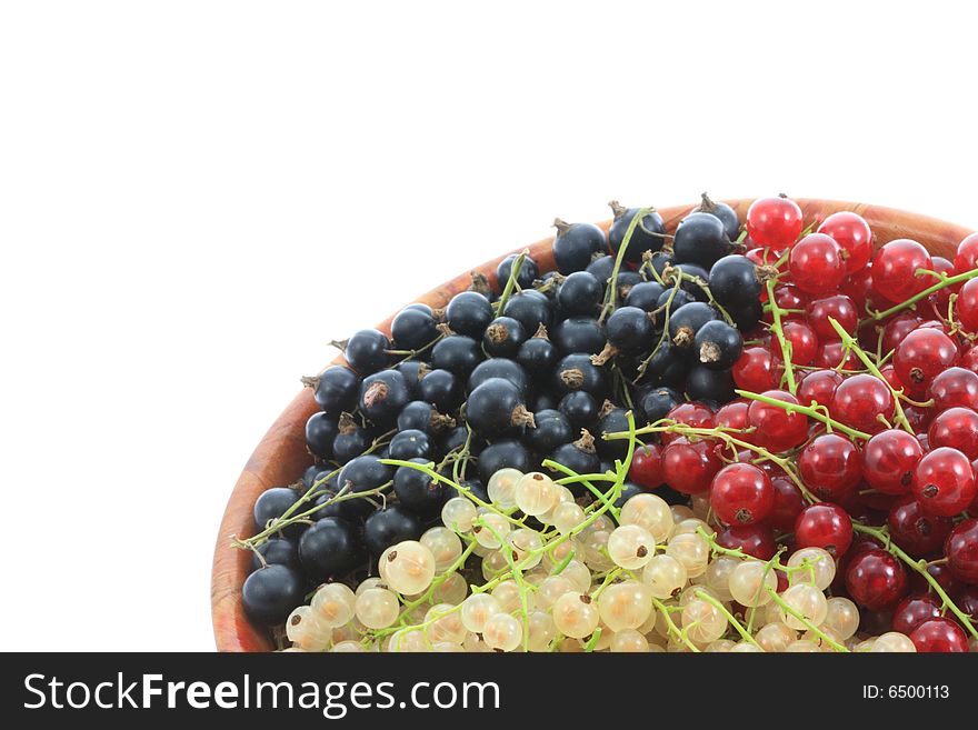 Bowl of currants isolated on a white background. Bowl of currants isolated on a white background.