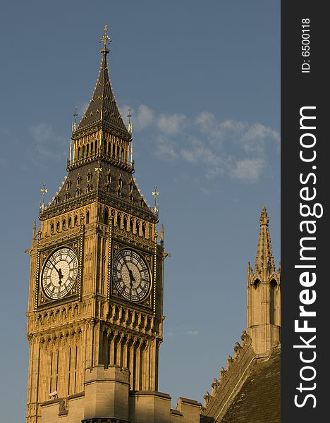 Big Ben toweer at the houses of Parliament, London