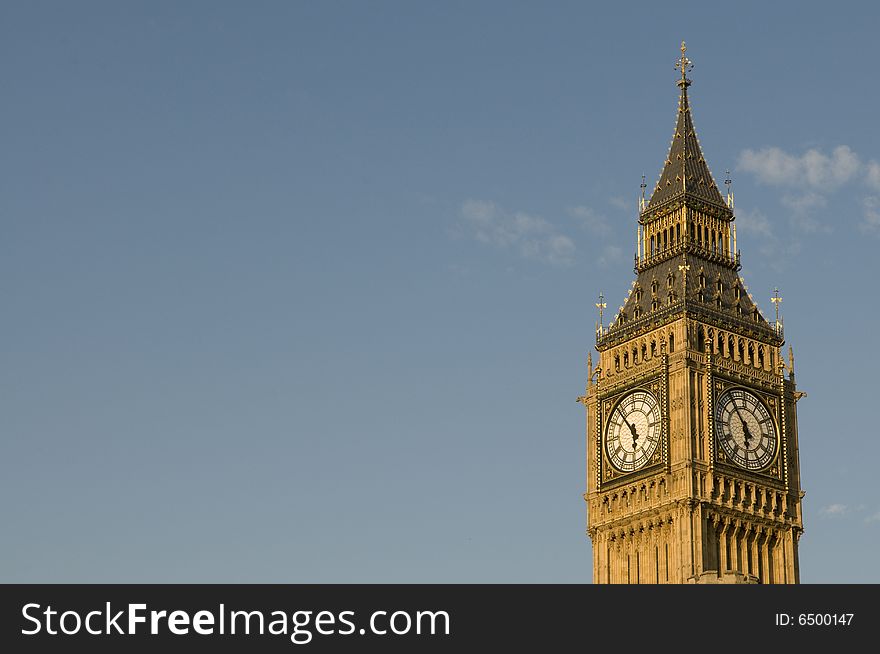 Big Ben toweer at the houses of Parliament, London