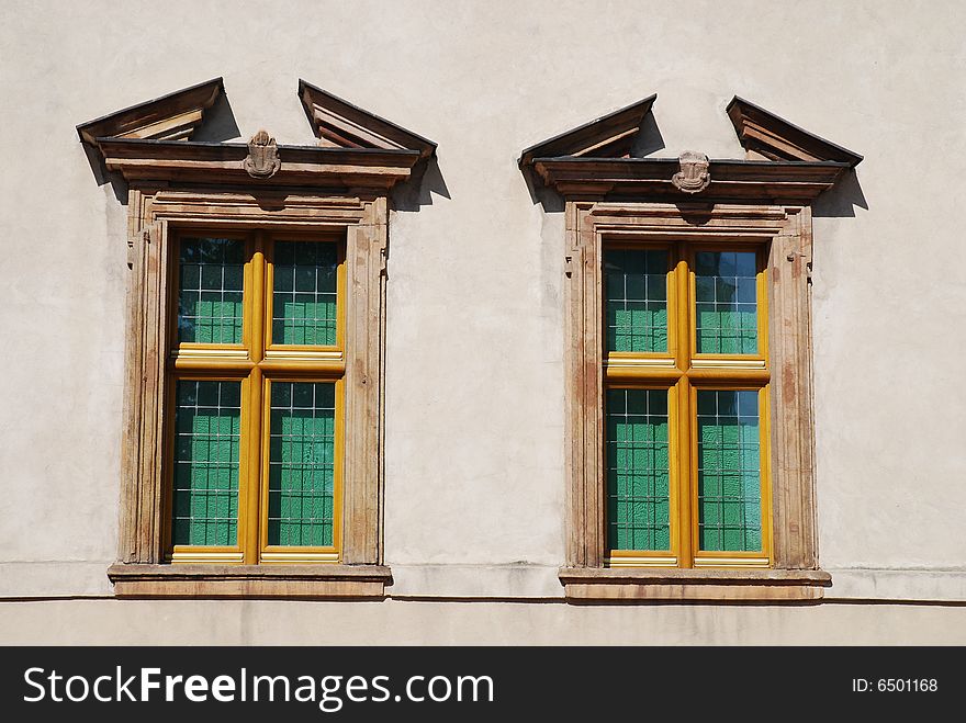 Modern building. wall and window