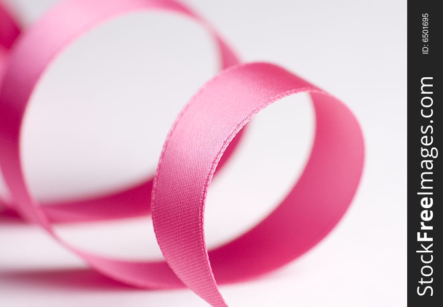 Pink Ribbon on White