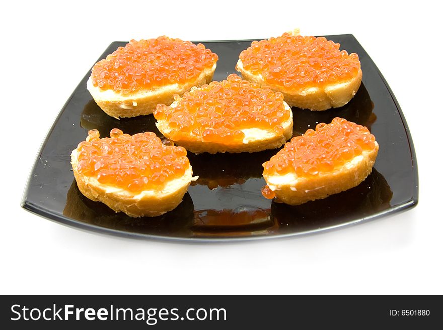 Sandwiches on plate isolated on white. Sandwiches on plate isolated on white