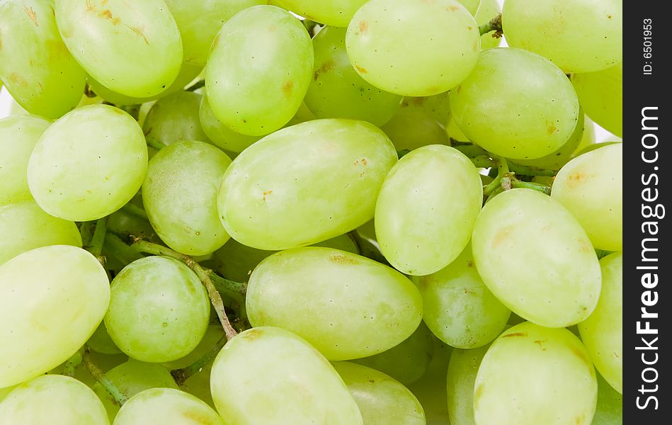 Background of green fresh grapes