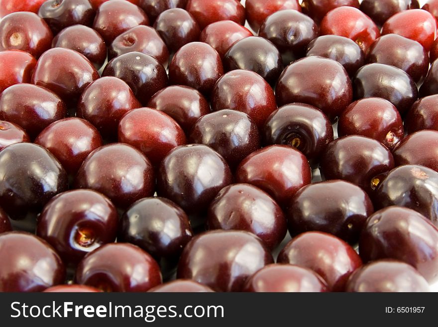 Closeup of red cherry background. Closeup of red cherry background