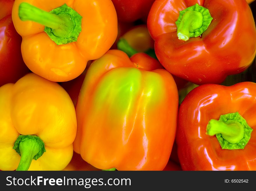 A shot of some paprika in red colors