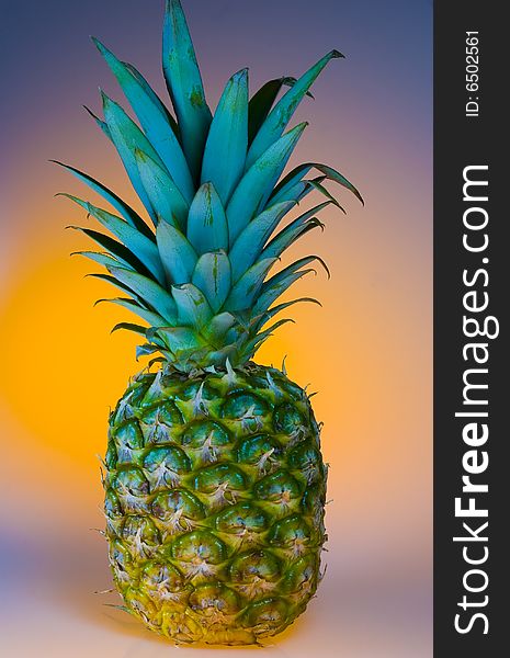 A picture of a pineapple in sundown colors