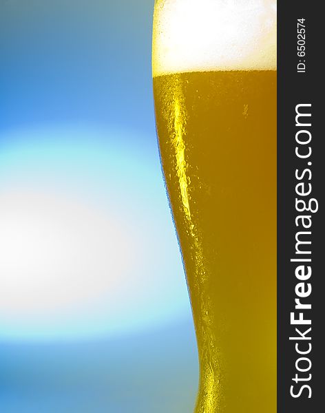 A big, full glass of refreshing german Weissbier. A big, full glass of refreshing german Weissbier