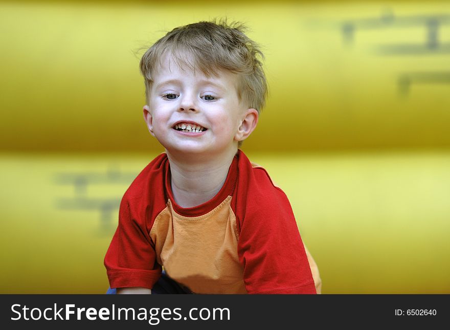 Portrait of the cheerful little boy. Portrait of the cheerful little boy