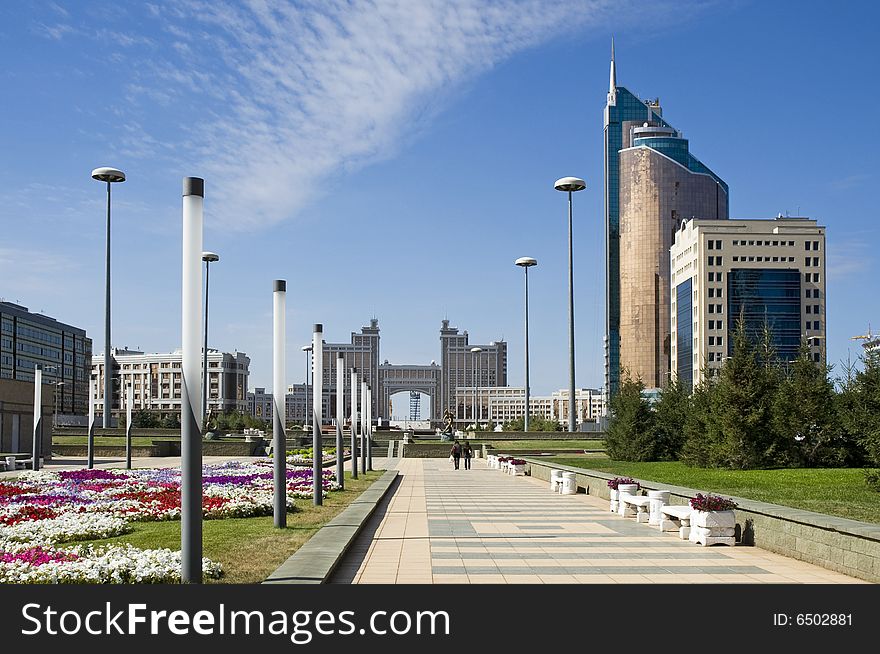 Avenue of the republic with modern buildings. Avenue of the republic with modern buildings