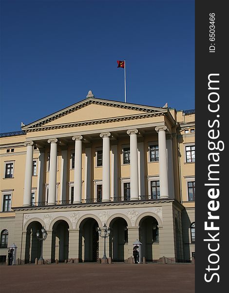 Front part of royal palace in Oslo. Front part of royal palace in Oslo