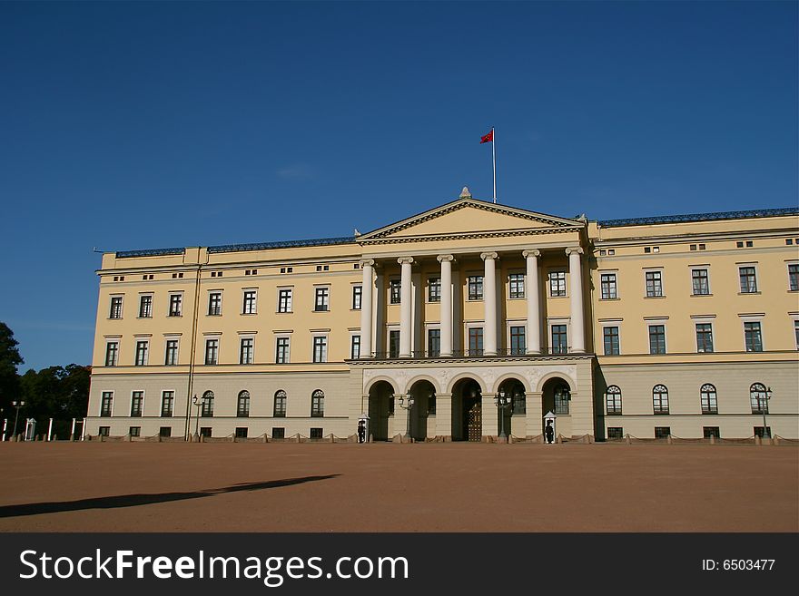 Front part of royal castle in Oslo. Front part of royal castle in Oslo
