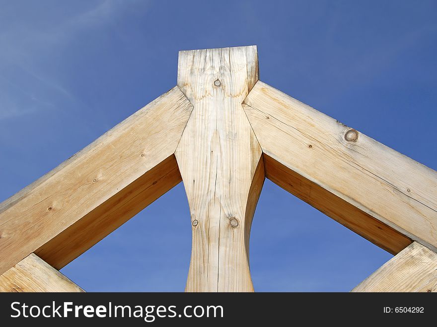 Close-up of Log Home Construction. Close-up of Log Home Construction