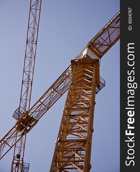 Yellow Construction Cranes