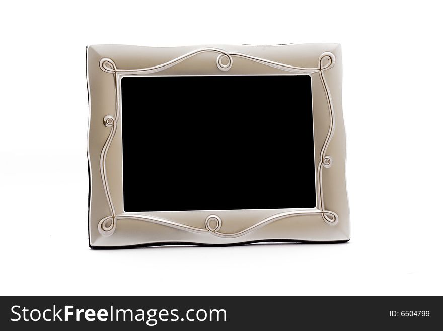 Modern Chrome square frame front view. Isolated on white background. Modern Chrome square frame front view. Isolated on white background.