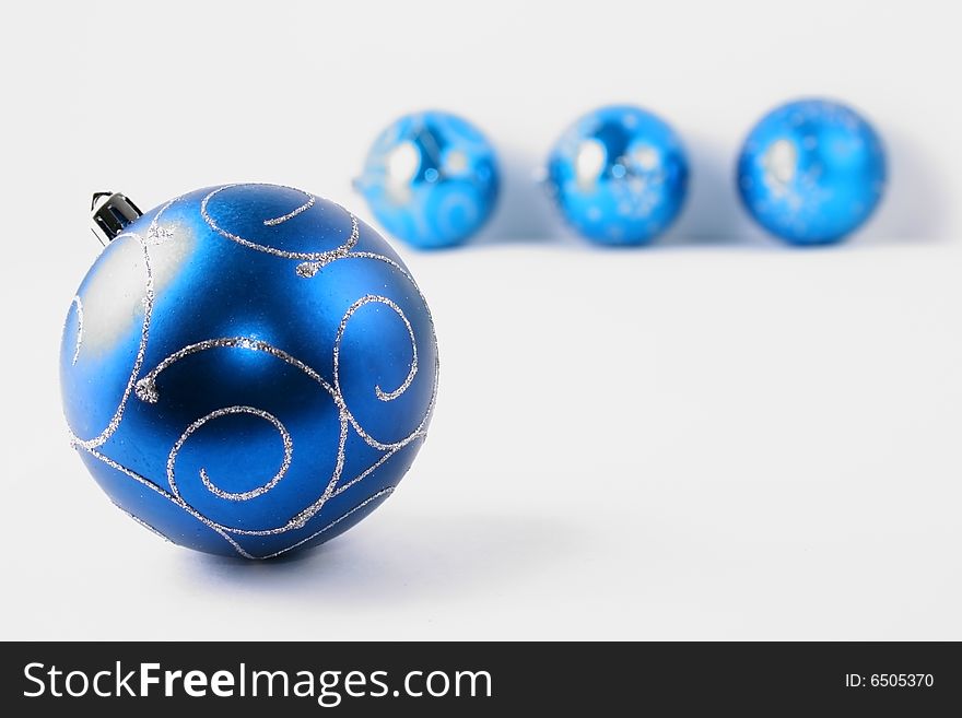 Beautiful blue ball against the white background. Beautiful blue ball against the white background