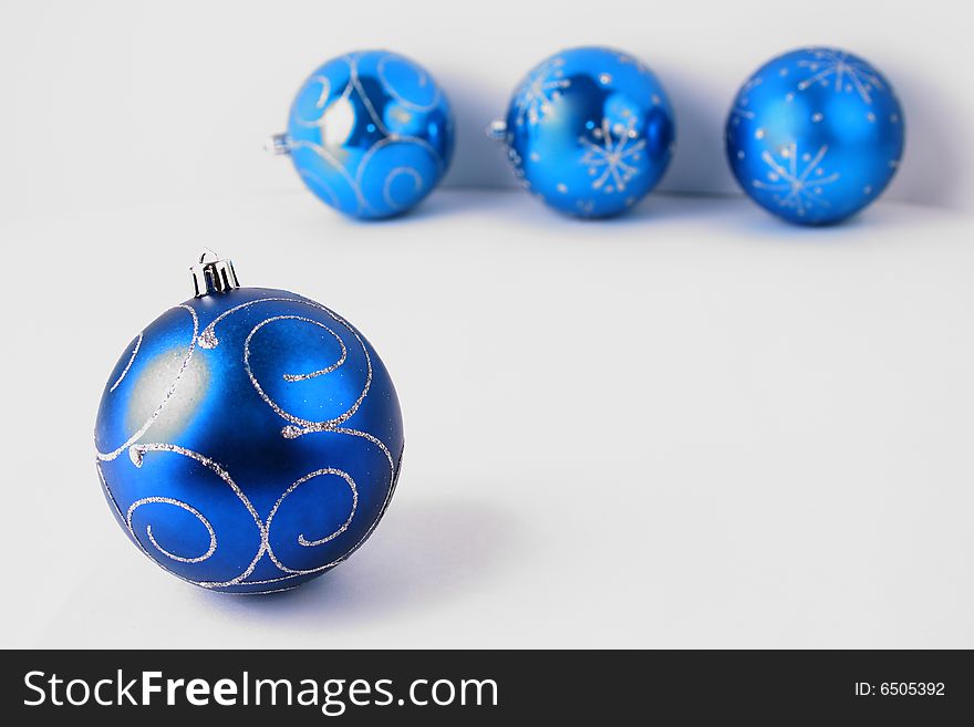 Beautiful blue ball against the white background. Beautiful blue ball against the white background