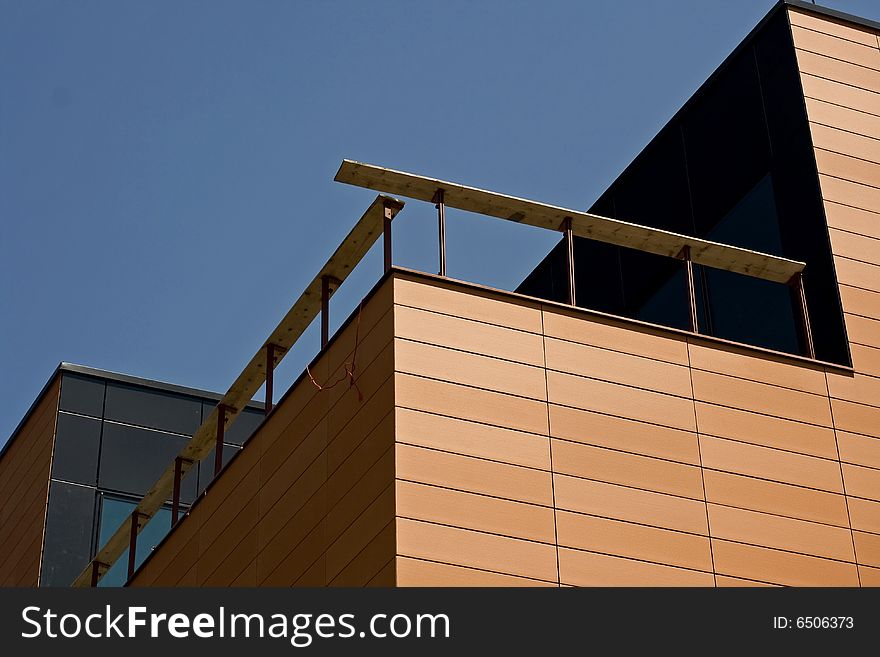 Corner detail of a modern building. Corner detail of a modern building