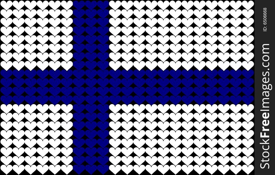 An illustration of Finnish flag. An illustration of Finnish flag