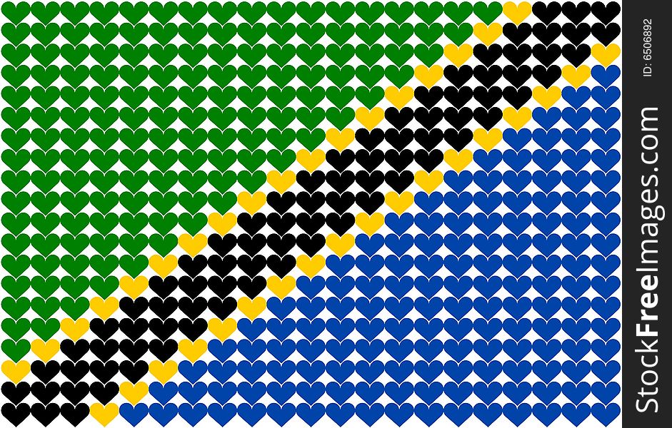Tanzania Heart Flag