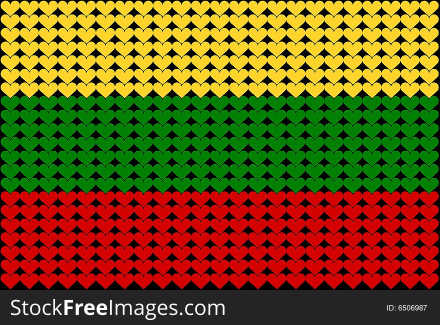 Lithuania Heart Flag