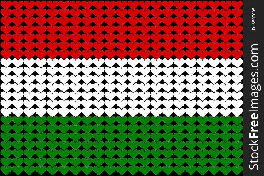 An illustration of Hungarian flag. An illustration of Hungarian flag