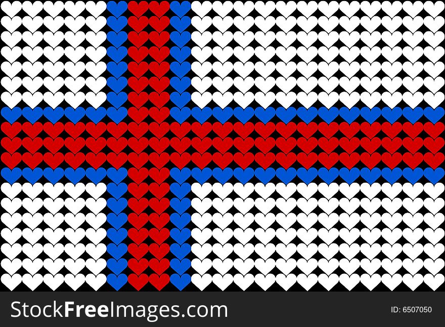 An illustration of Faeroe Islands flag. An illustration of Faeroe Islands flag