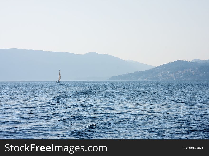 Panorama of part of Adriatic sea.