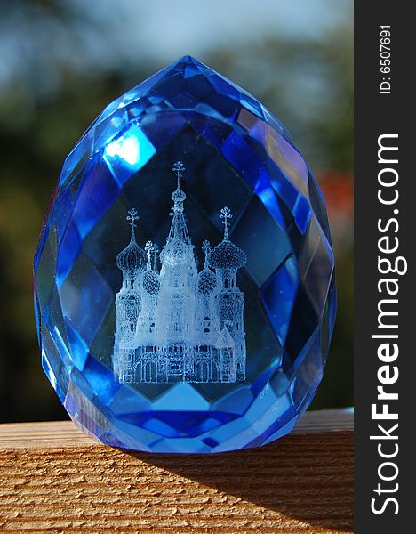 Cathedral vasiliy blissful in crystal. Cathedral vasiliy blissful in crystal