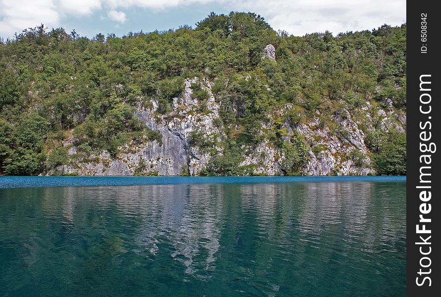 Lake and mountain in Croatia