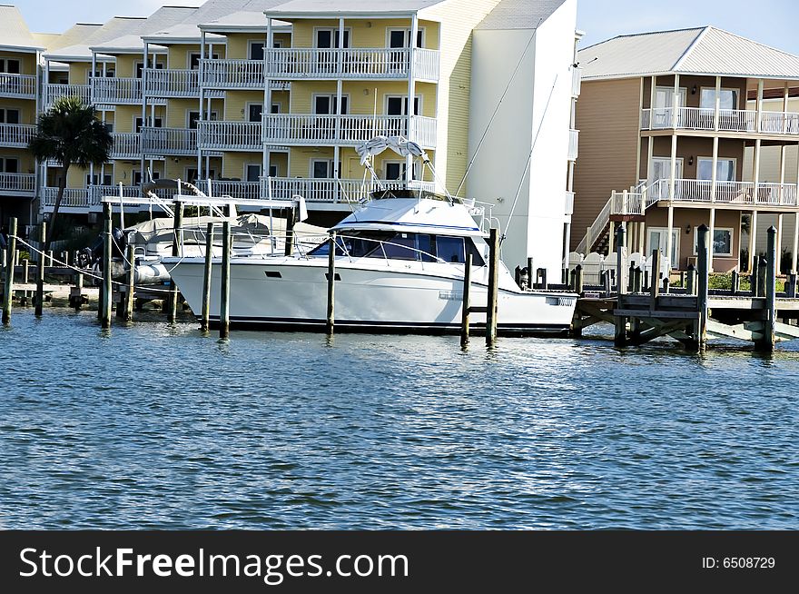 View of boats and condos from the gulf of mexico. View of boats and condos from the gulf of mexico.