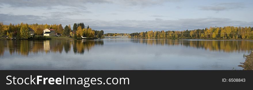 River in the autumn, Scandinavia