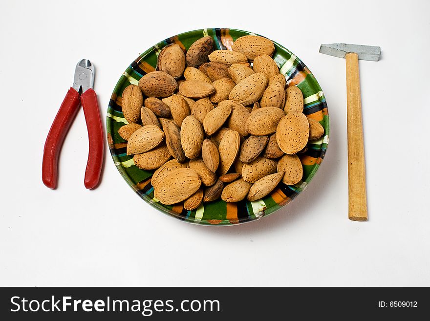 Almond Seeds And Tools