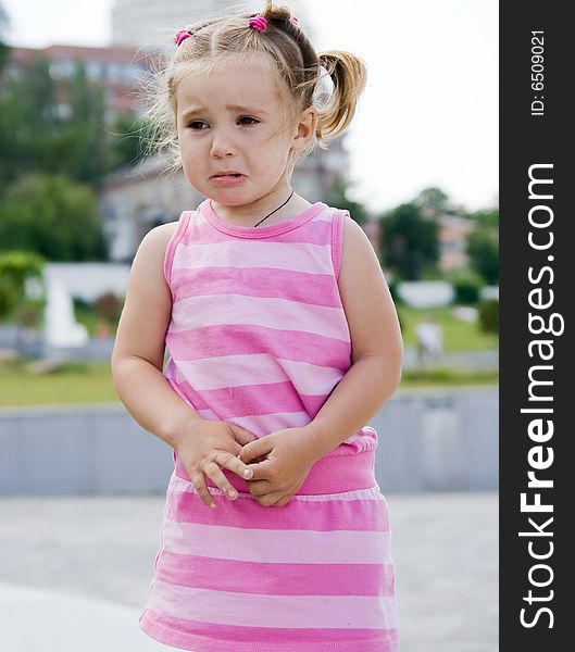 Portrait of little girl outdoor