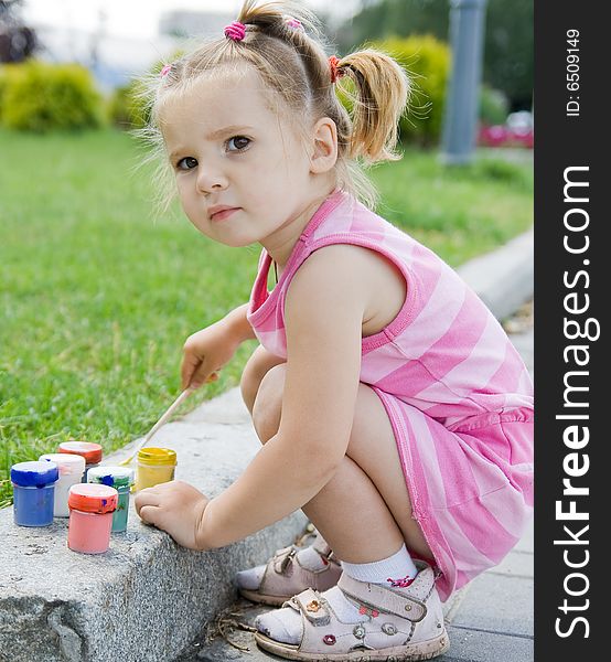 Portrait of cute little girl