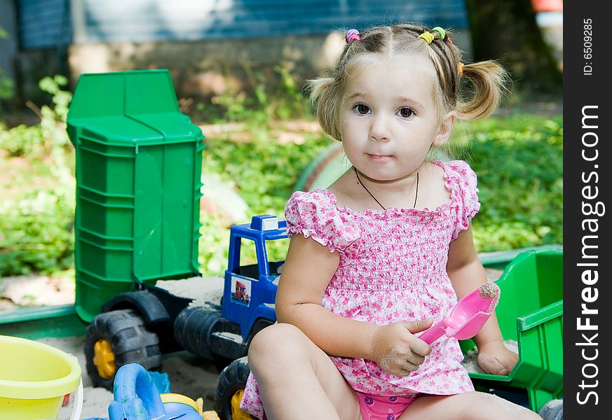 Portrait of little girl outdoor