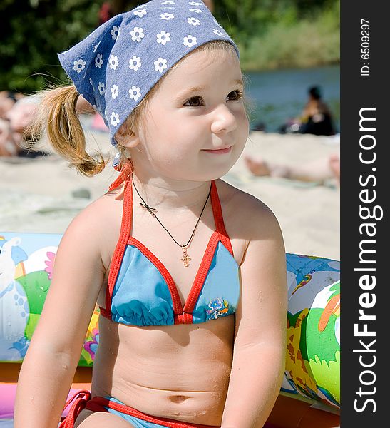 Little girl on the beach