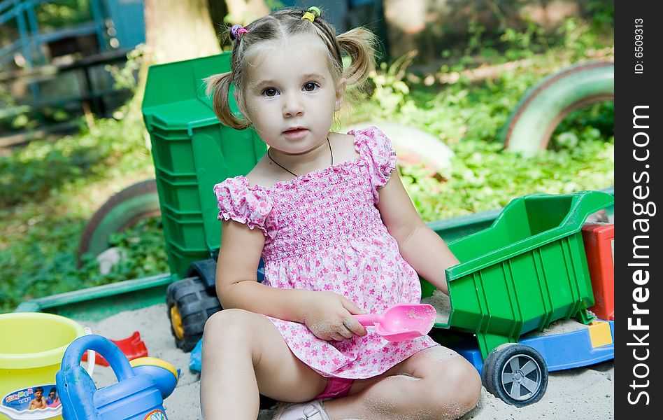 Portrait of little girl outdoor