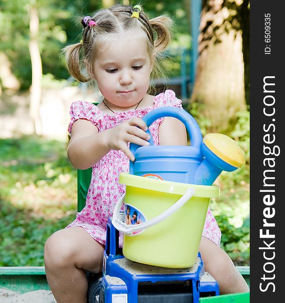 Portrait of little girl outdoor