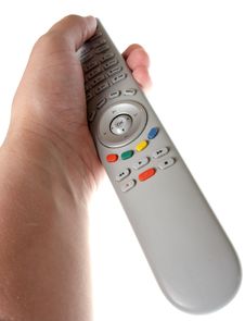 Infrared Remote Control In Hand Royalty Free Stock Image Infrared Remote Control In Hand Royalty Free Stock Image