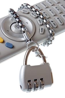 Infrared Remote Control And Lock Royalty Free Stock Images Infrared Remote Control And Lock Royalty Free Stock Images