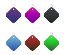 Colored Tags - 7 - On White Royalty Free Stock Images Colored Tags - 7 - On White Royalty Free Stock Images