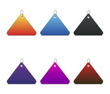 Colored Tags - 8 - On White Royalty Free Stock Image Colored Tags - 8 - On White Royalty Free Stock Image