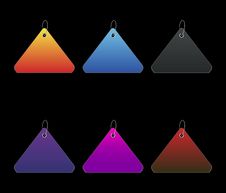 Colored Tags - 8 - On Black Royalty Free Stock Photo