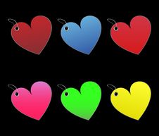 Colored Tags - 10 - On Black Stock Images Colored Tags - 10 - On Black Stock Images