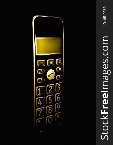 Dect phone on a black background