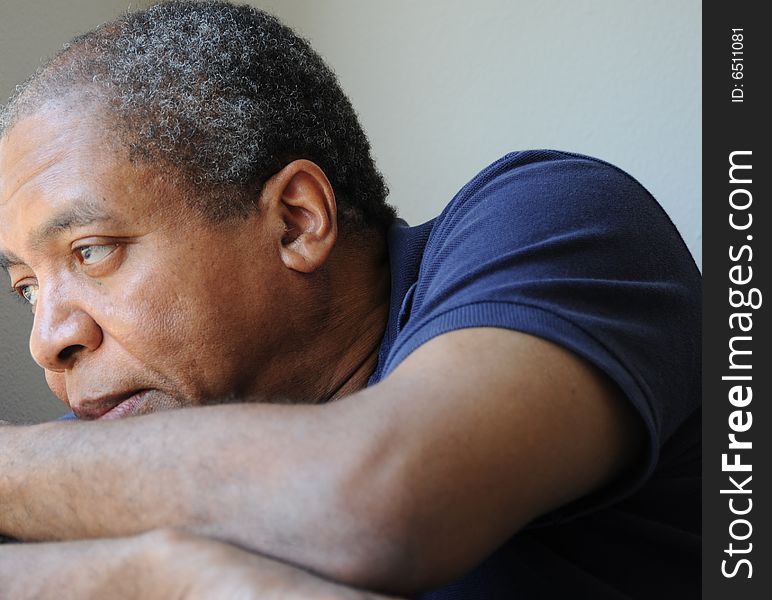 African american man relaxing at home. African american man relaxing at home.