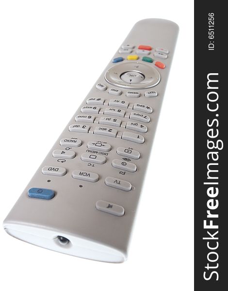 White Infrared remote control on a white background