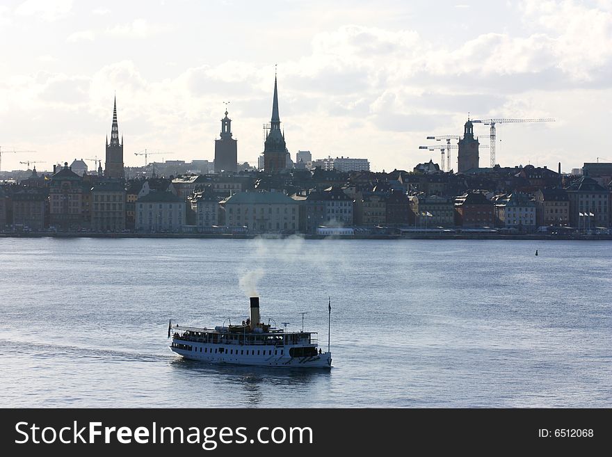 Old european city on the water. Old european city on the water